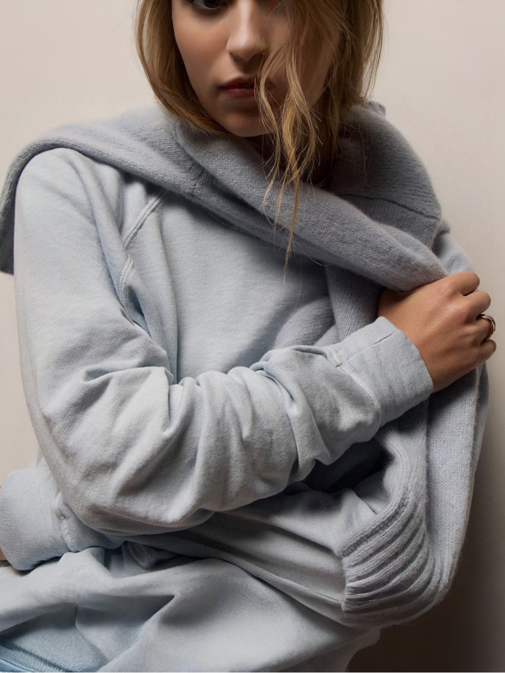 James Perse Vintage French Terry Relaxed Sweatshirt | Memory Pigment | 3/Large